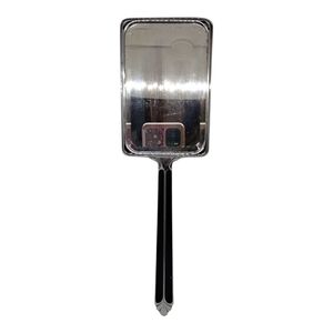 Vintage Elegant‎ Art Deco Black And Silver Handheld Mirror